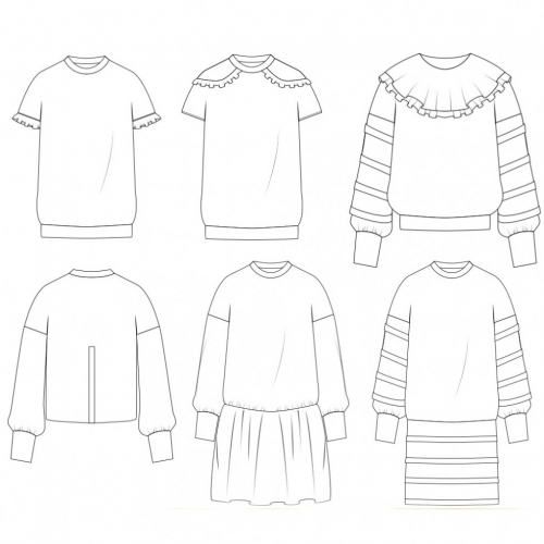 You Made My Day Paper Sewing Pattern Sunday Sweatshirt & T Shirt