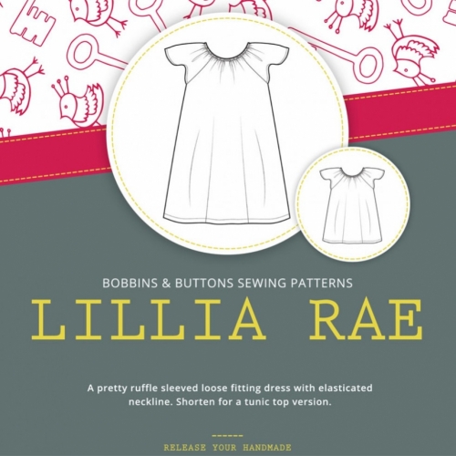 Bobbins and Buttons Paper Sewing Pattern Lillia Rae Dress