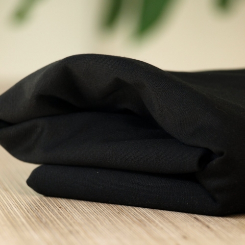 Meet MILK Two Tone Tencel Lyocell Ponte Roma Double Stretch Knit Fabric Black