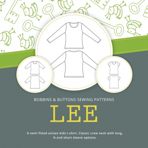 Bobbins and Buttons Paper Sewing Pattern Lee T Shirt