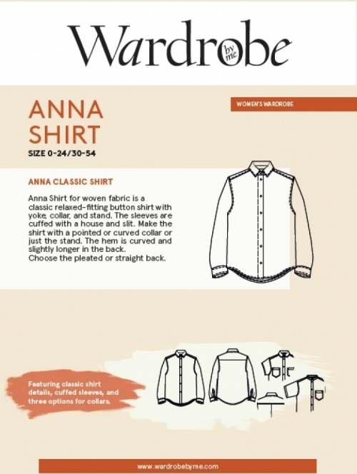 Wardrobe By Me Paper Sewing Pattern Anna Button Shirt