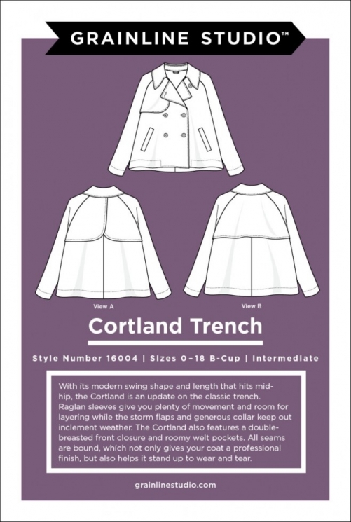 Grainline Studio Paper Sewing Pattern Cortland Trench