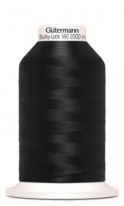 Gutermann Bulky Lock 160 Overlocker Thread 000 Black
