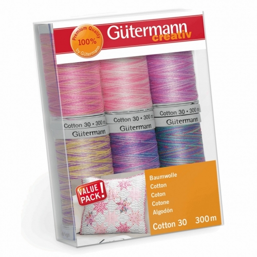 Gutermann No 30 Sulky Cotton Embroidery Thread Set