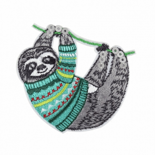 Craft Factory Patch Motif Sequin Sloths