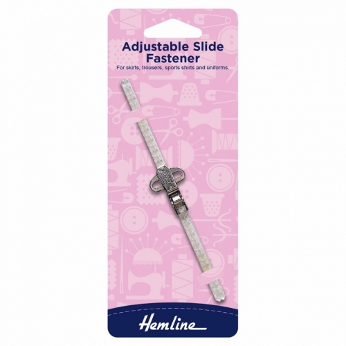 Hemline Adjustable Slide Fastener Transparent