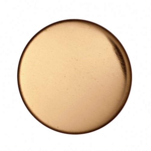 Hemline Plain Round Buttons Gold