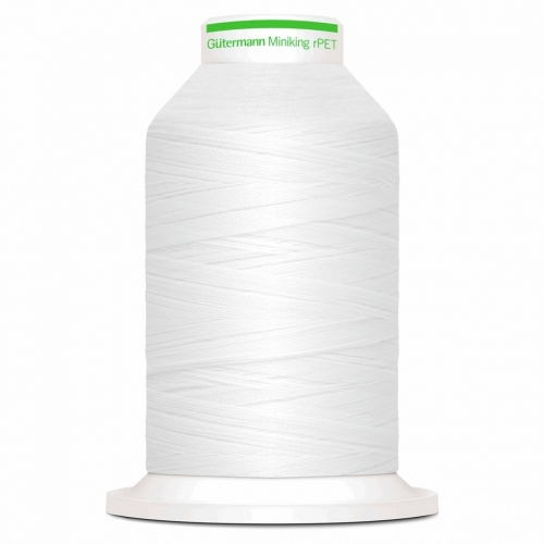 Gutermann Recycled rPET Eco Miniking Overlocker Thread 800 White