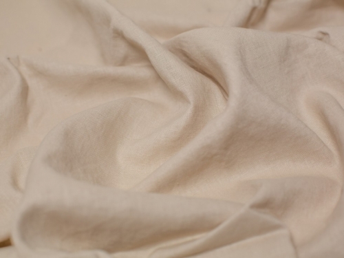 Minerva Core Range Washed Slub 100% Linen Fabric Flax