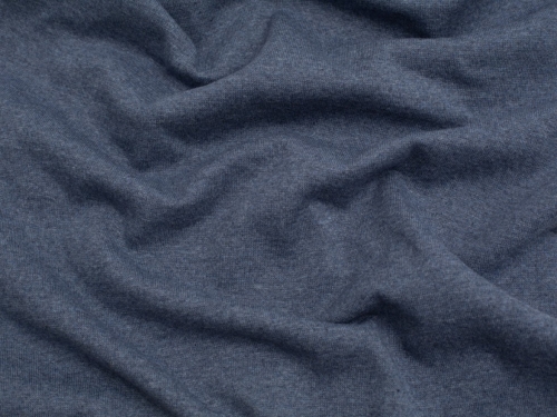 Minerva Core Range Recycled Tubular Ribbing Stretch Knit Fabric Indigo Blue