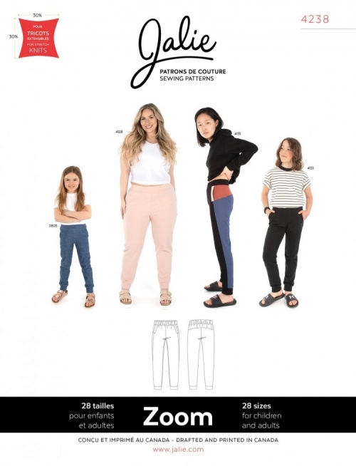 Jalie Paper Sewing Pattern 4238 Zoom Modern Joggers