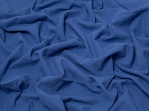 Minerva Core Range Washed Vintage Linen Look Cotton Fabric Airforce Blue