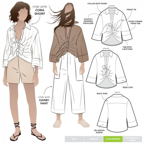 Style Arc Paper Sewing Pattern Nicola Shirt