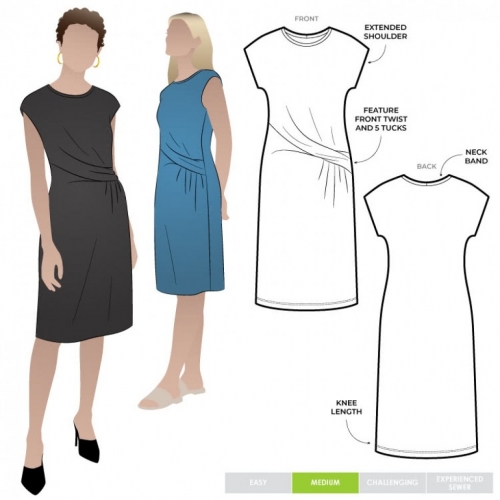 Style Arc Paper Sewing Pattern Corina Knit Dress