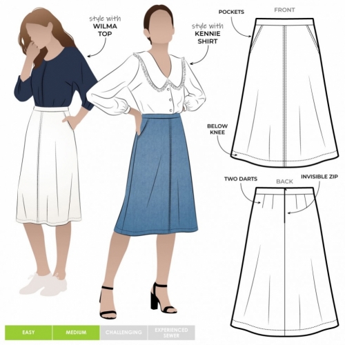 Style Arc Paper Sewing Pattern Mary Ann Skirt