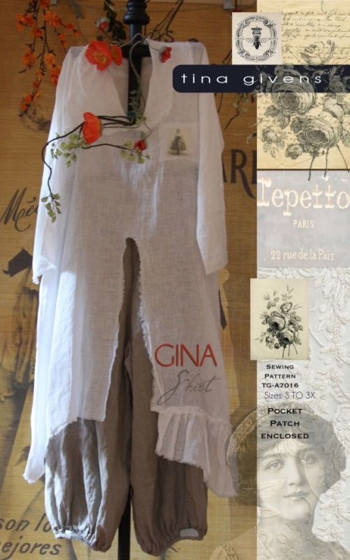 Sew Tina Givens Paper Sewing Pattern Gina Shirt