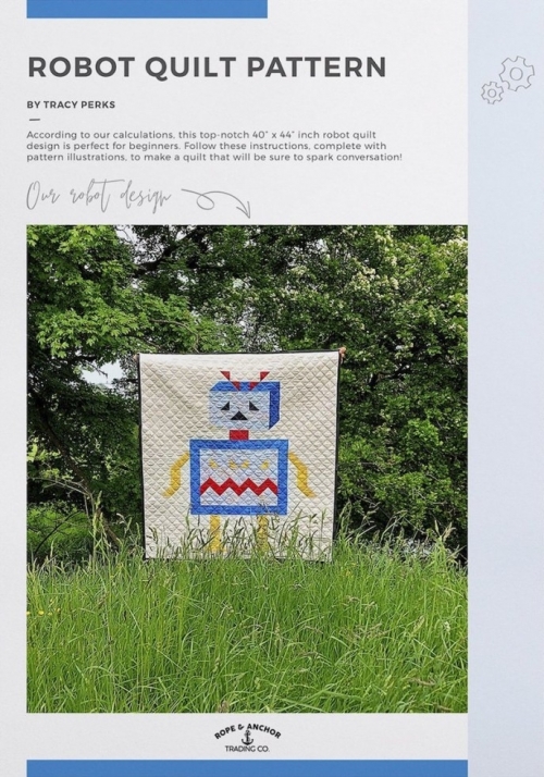Rope and Anchor Trading Quilting Pattern Robot