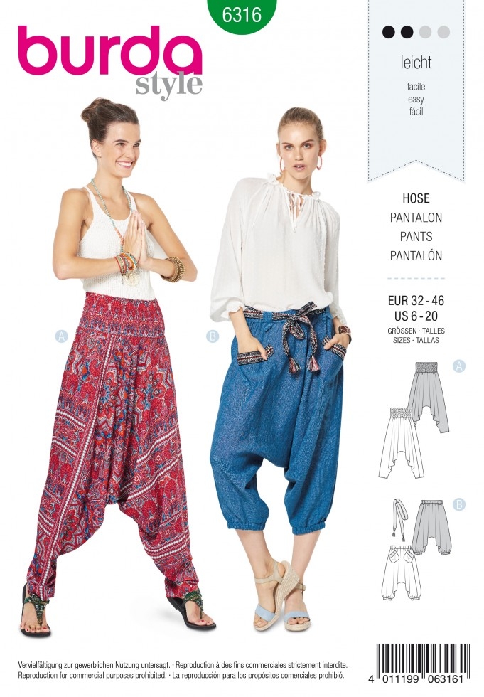 Burda Paper Sewing Pattern 6316