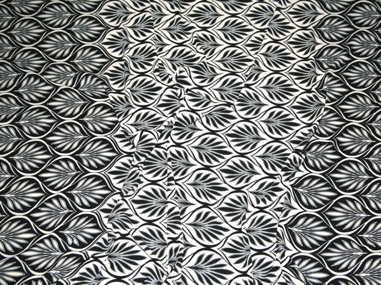 John Kaldor Pease Blossom Crepe Fabric Brown & Peach