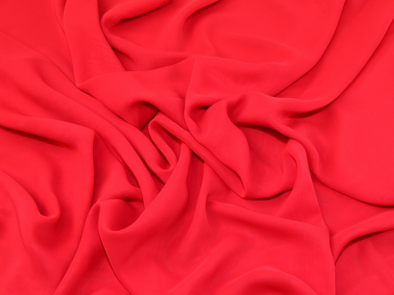 John Kaldor Ballerina Sheer Chiffon Fabric Cherry Red