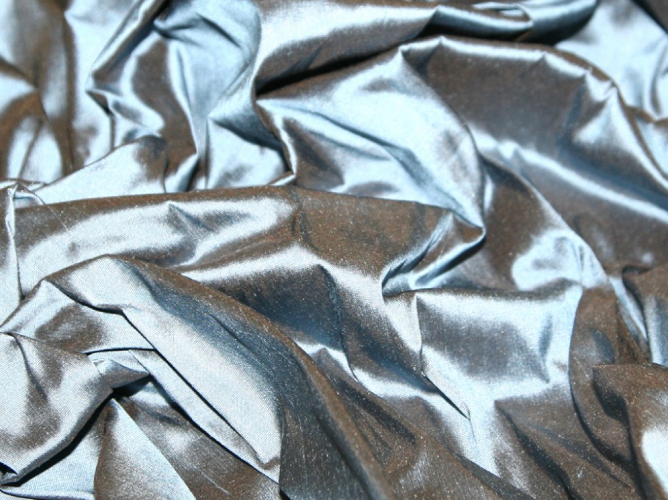 Chantelle Silk Dupion Fabric Steel Blue