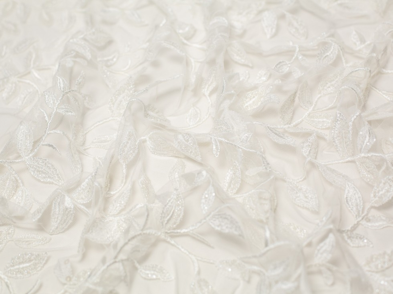 Minerva Core Range Hazel Beaded Lace Fabric Ivory