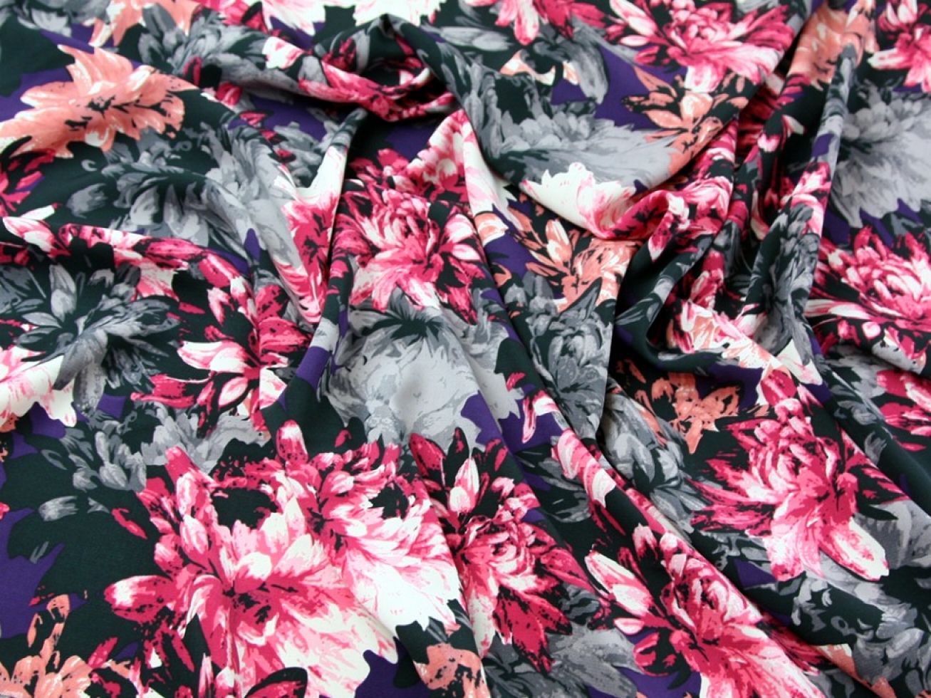 John Kaldor Hermione Crepe Fabric Pink & Brown