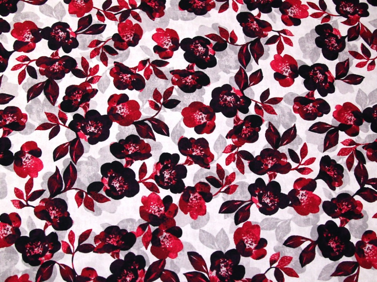 John Kaldor Hermione Crepe Fabric Red