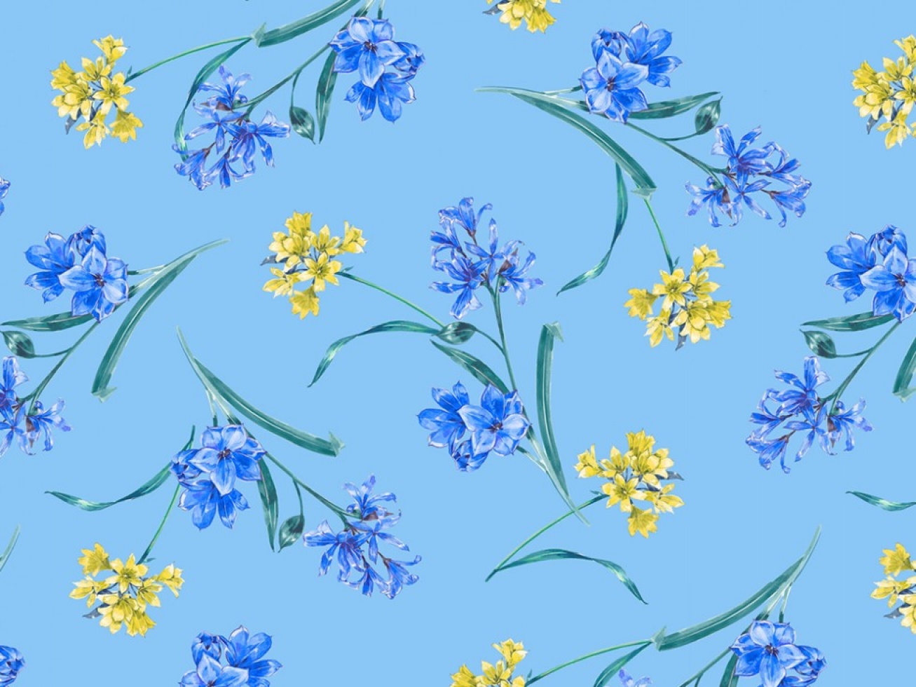 John Kaldor Ice Sheer Chiffon Fabric Cornflower Blue
