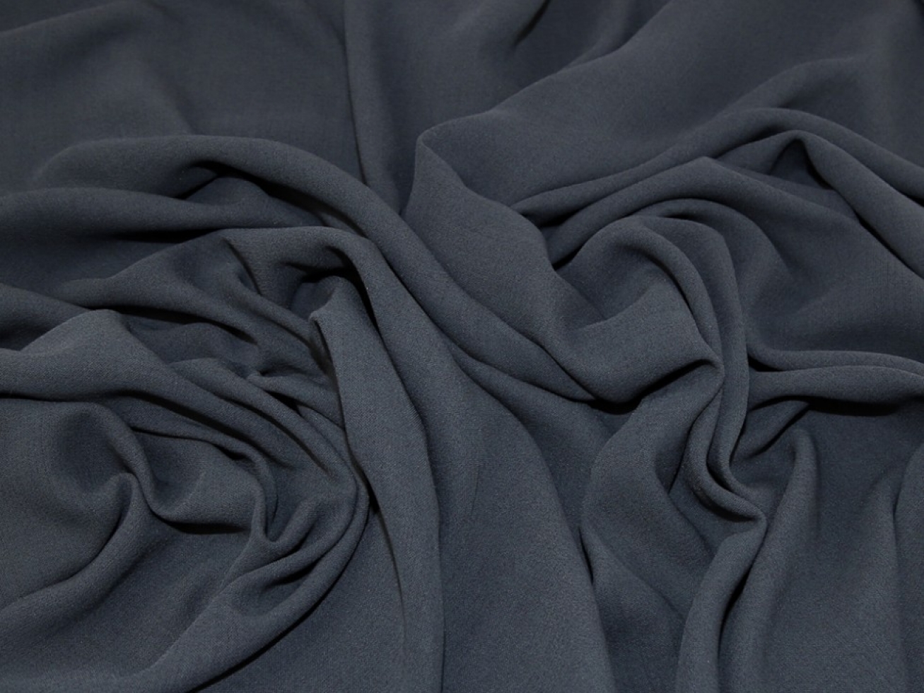 John Kaldor Lugano Crepe Fabric Charcoal Grey