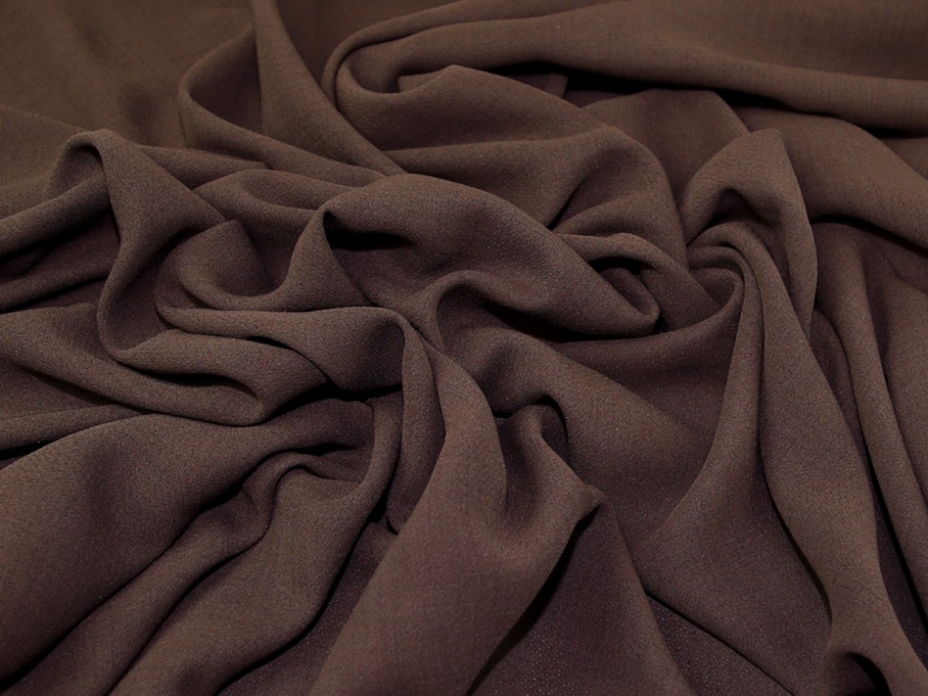 John Kaldor Lugano Crepe Fabric Chocolate Brown