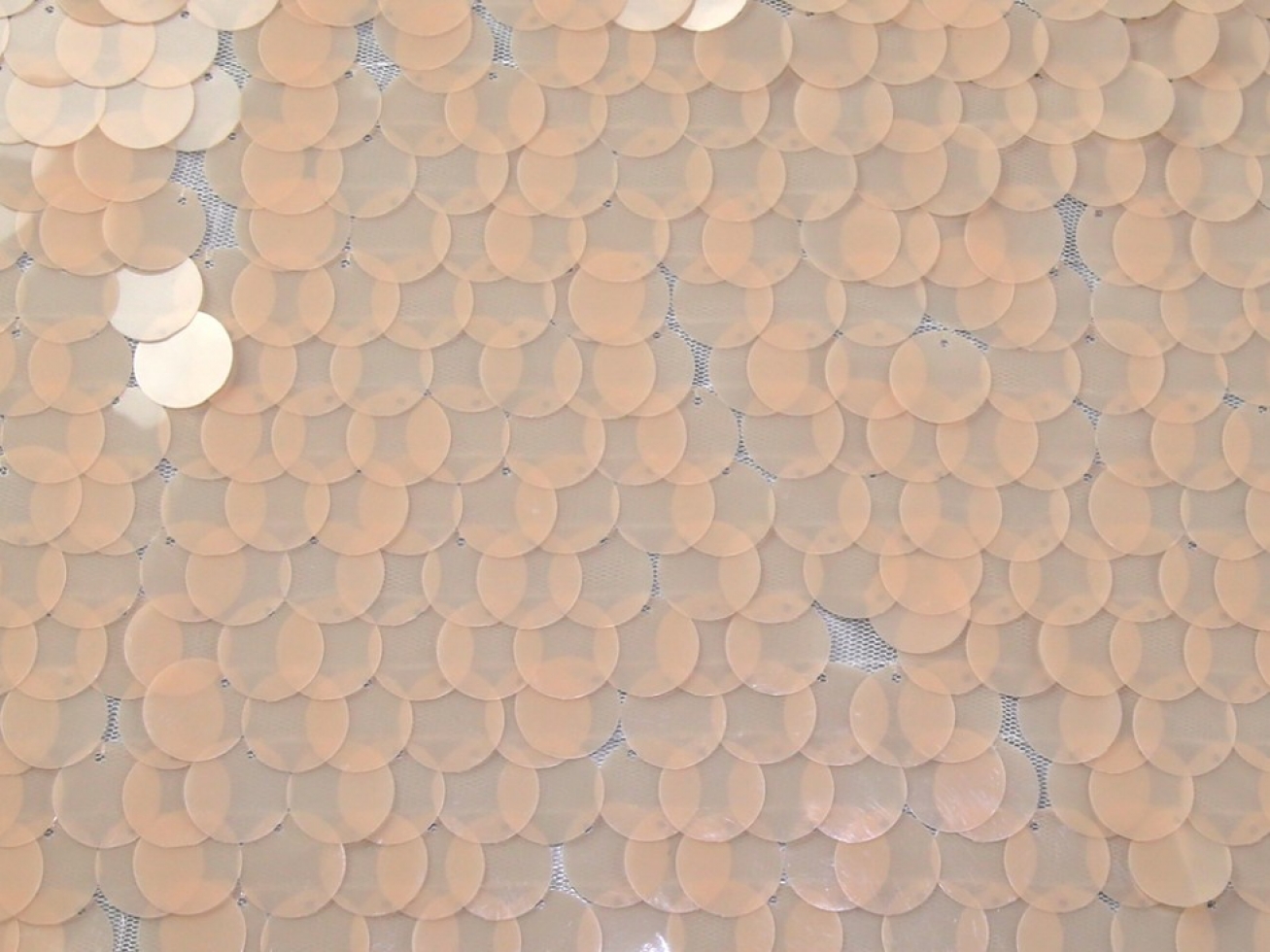 Miami Sequin Mesh Fabric Beige