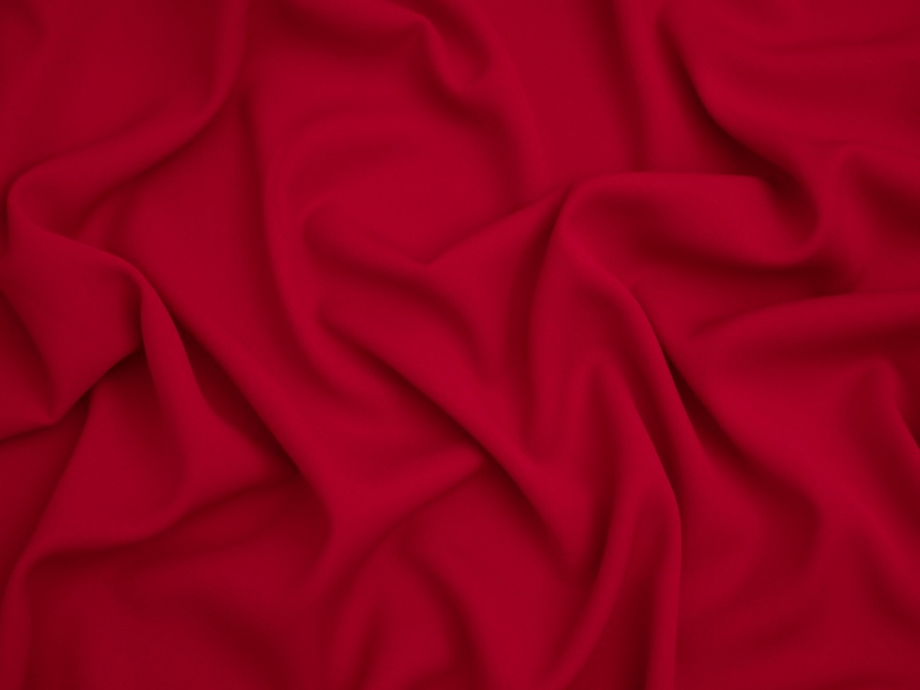 Minerva Core Range Prestige Polyester Crepe Fabric Red