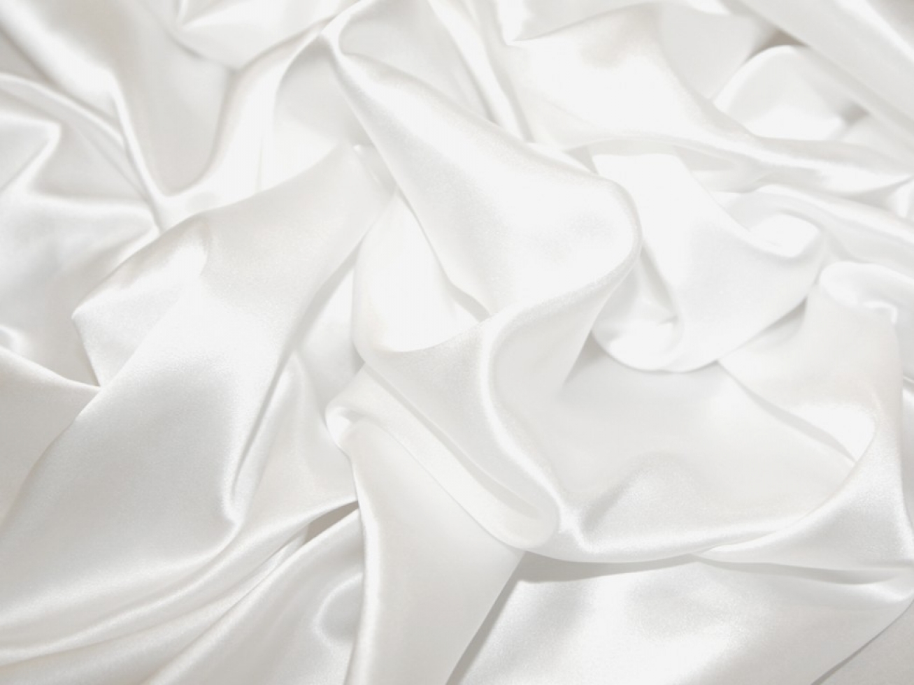 Sirene Silk Satin Fabric White