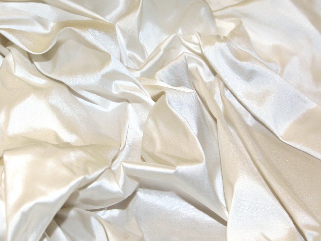Sonata Silk Satin Fabric Ivory