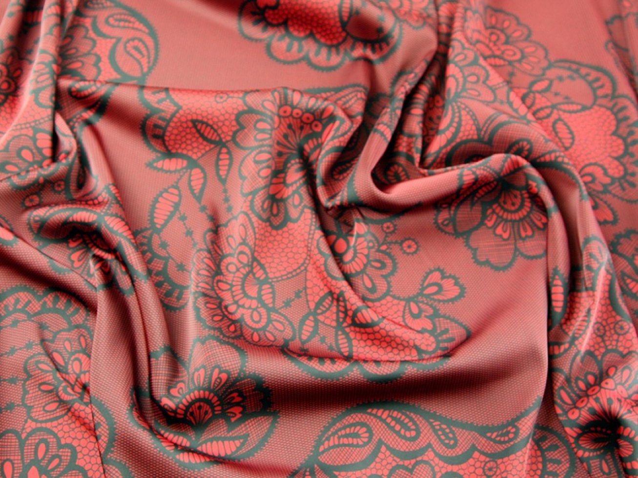 John Kaldor Ursula Stretch Woven Sateen Fabric Burgundy