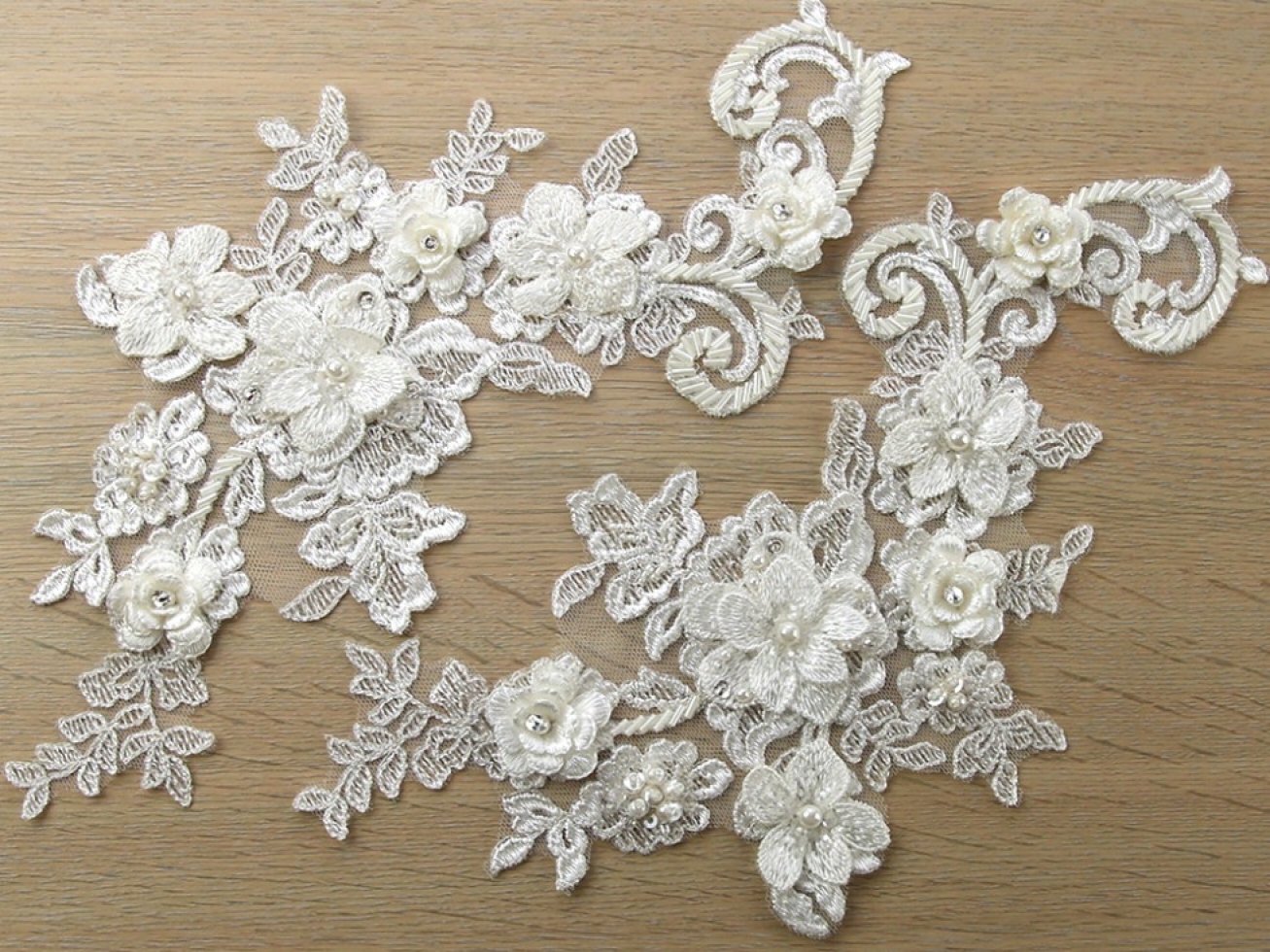Beaded Appliques Ivory