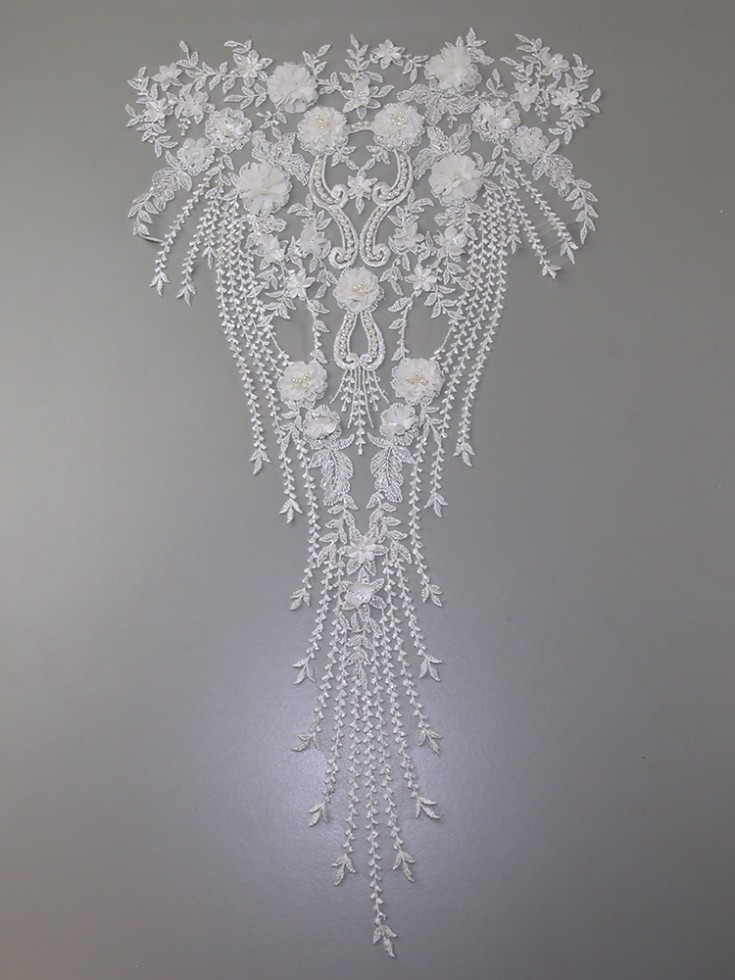 Large Embroidered Appliques Ivory