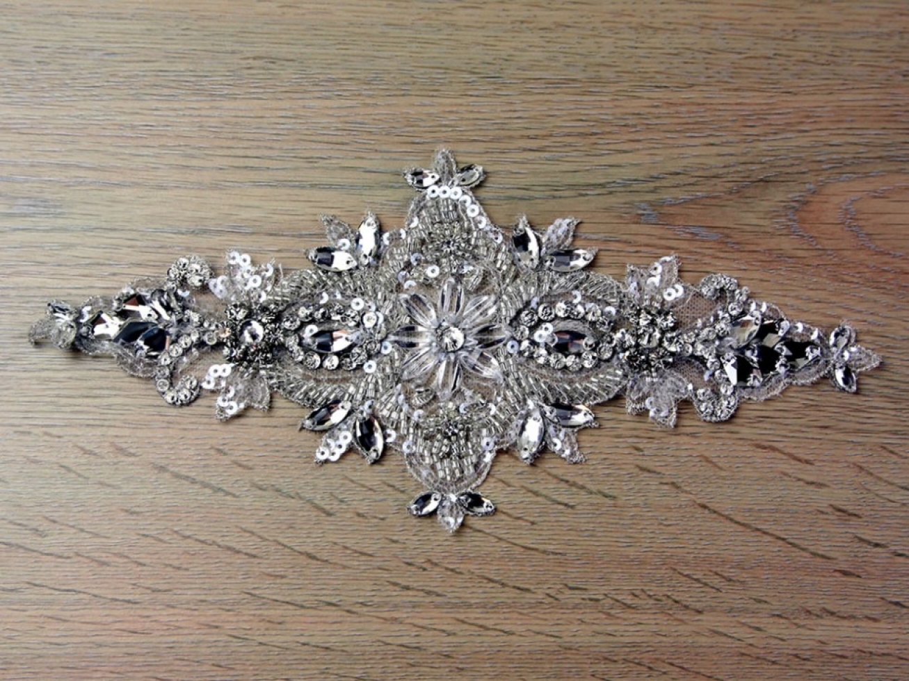 Diamante Crystal Appliques Silver