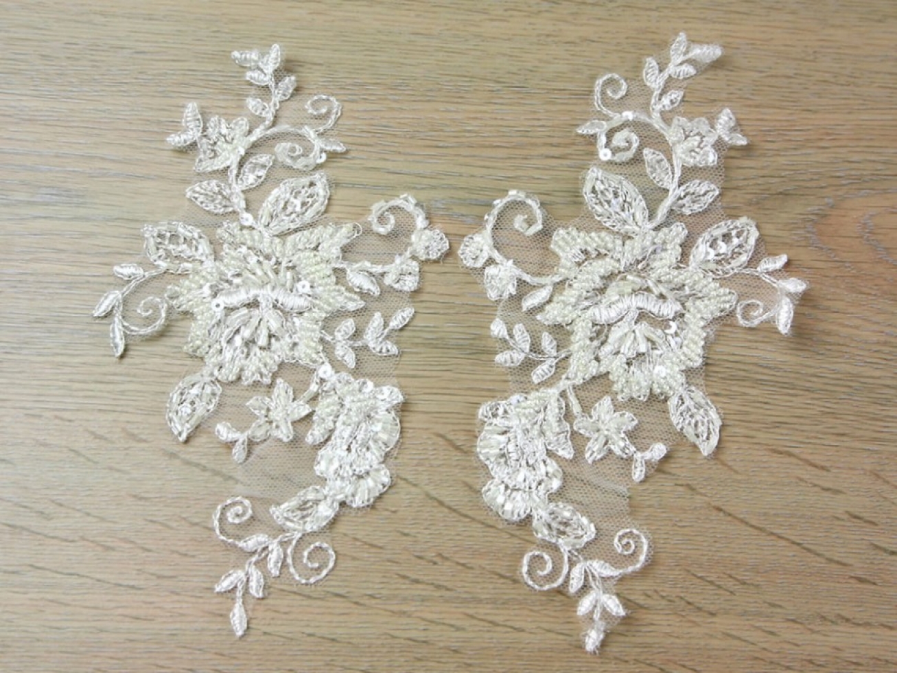 Beaded Appliques Ivory