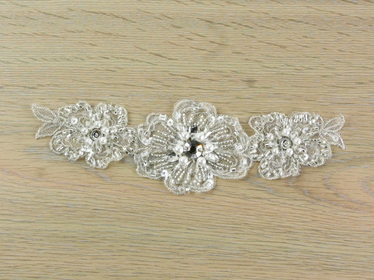 Beaded & Sequin Appliques Silver