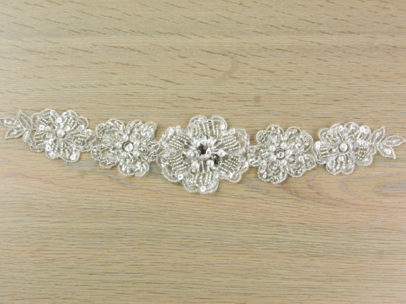 Beaded & Sequin Appliques Silver
