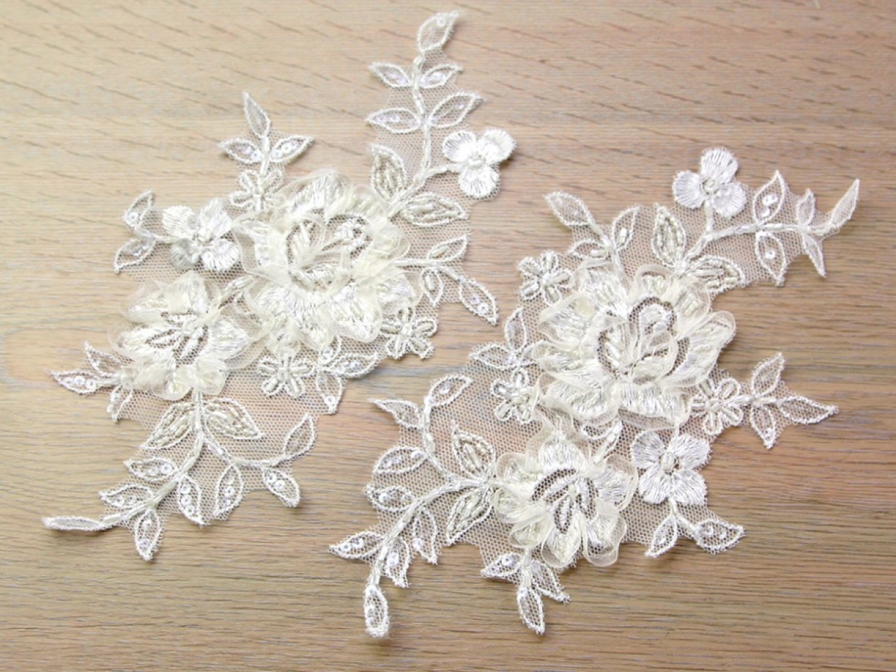 Beaded Appliques Ivory