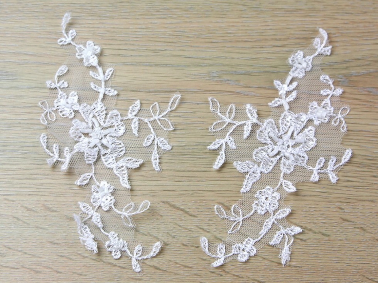 Beaded Appliques White