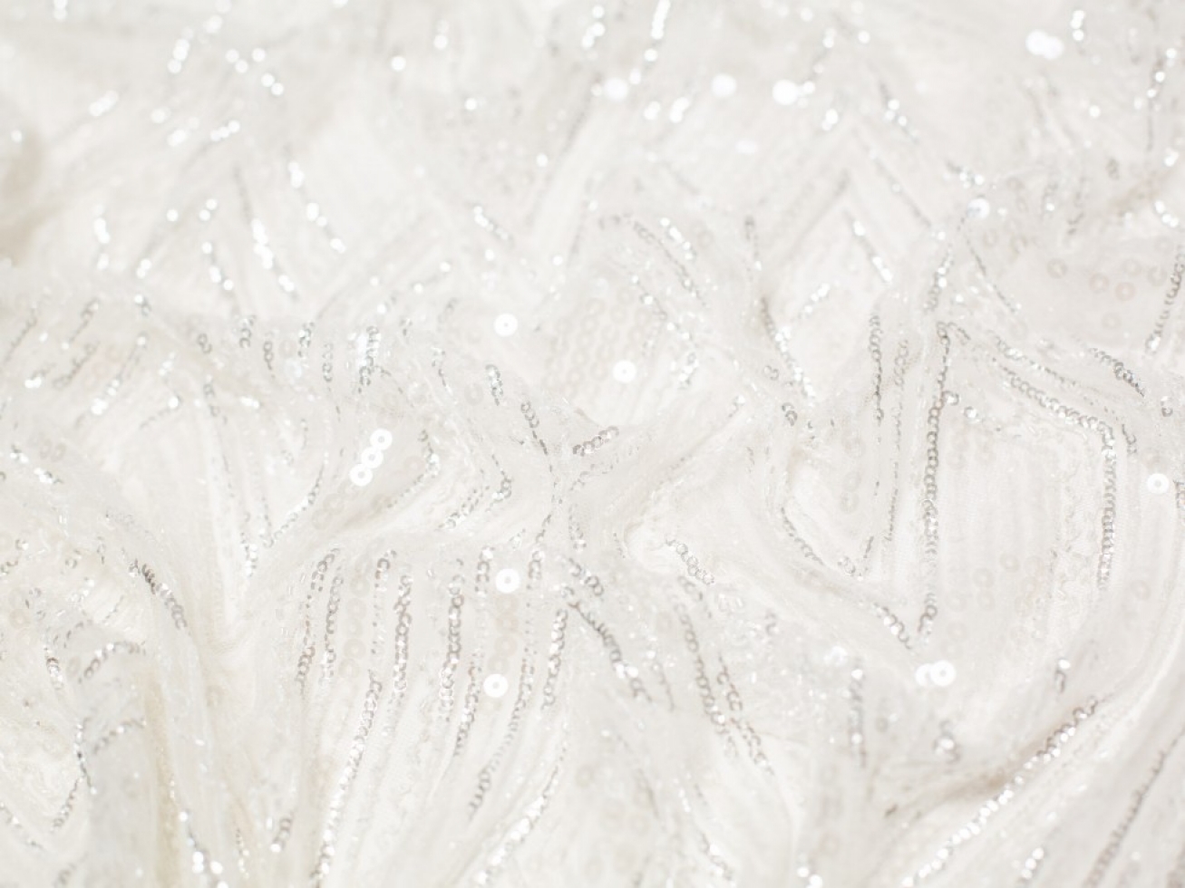 Minerva Core Range Amelia Sequin Lace Fabric Ivory