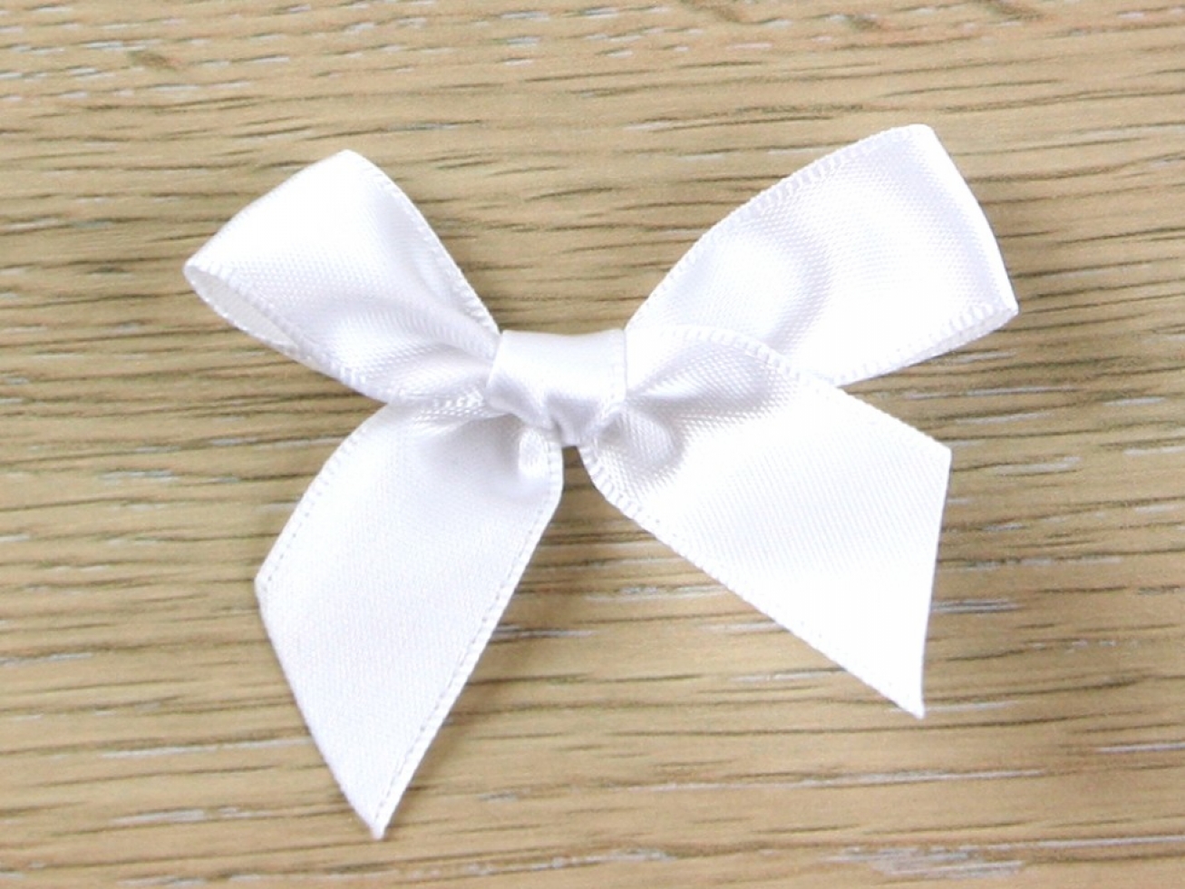 Large Satin Ribbon Bows White
