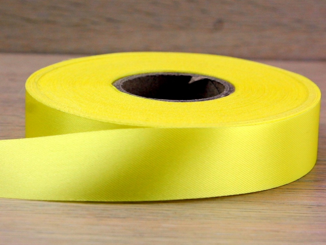 Budget Acetate Satin Ribbon Lemon Yellow