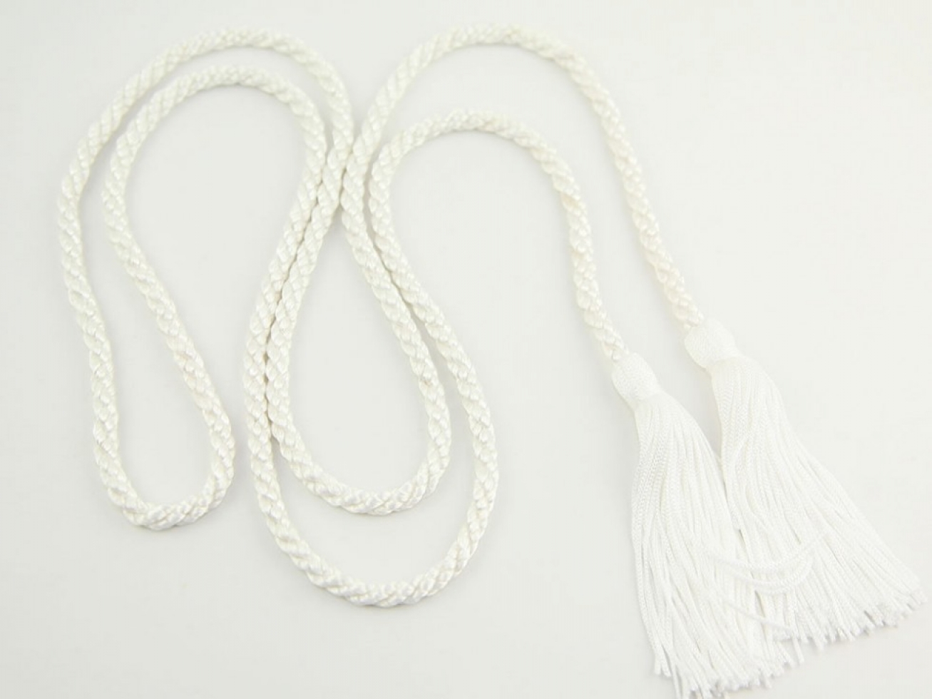 Dressing Gown Cord With Tassels White