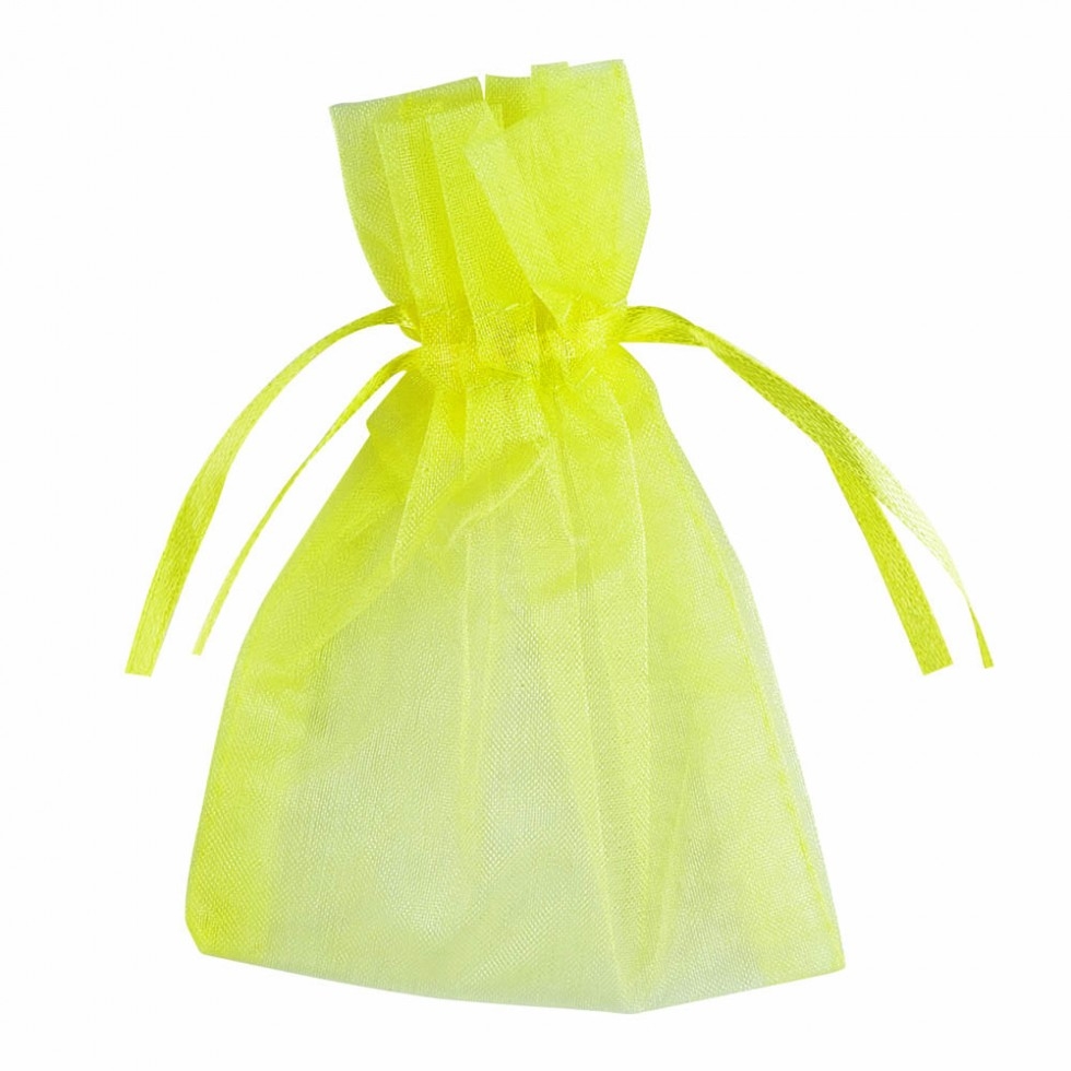 Club Green Organza Bag Pouches Yellow