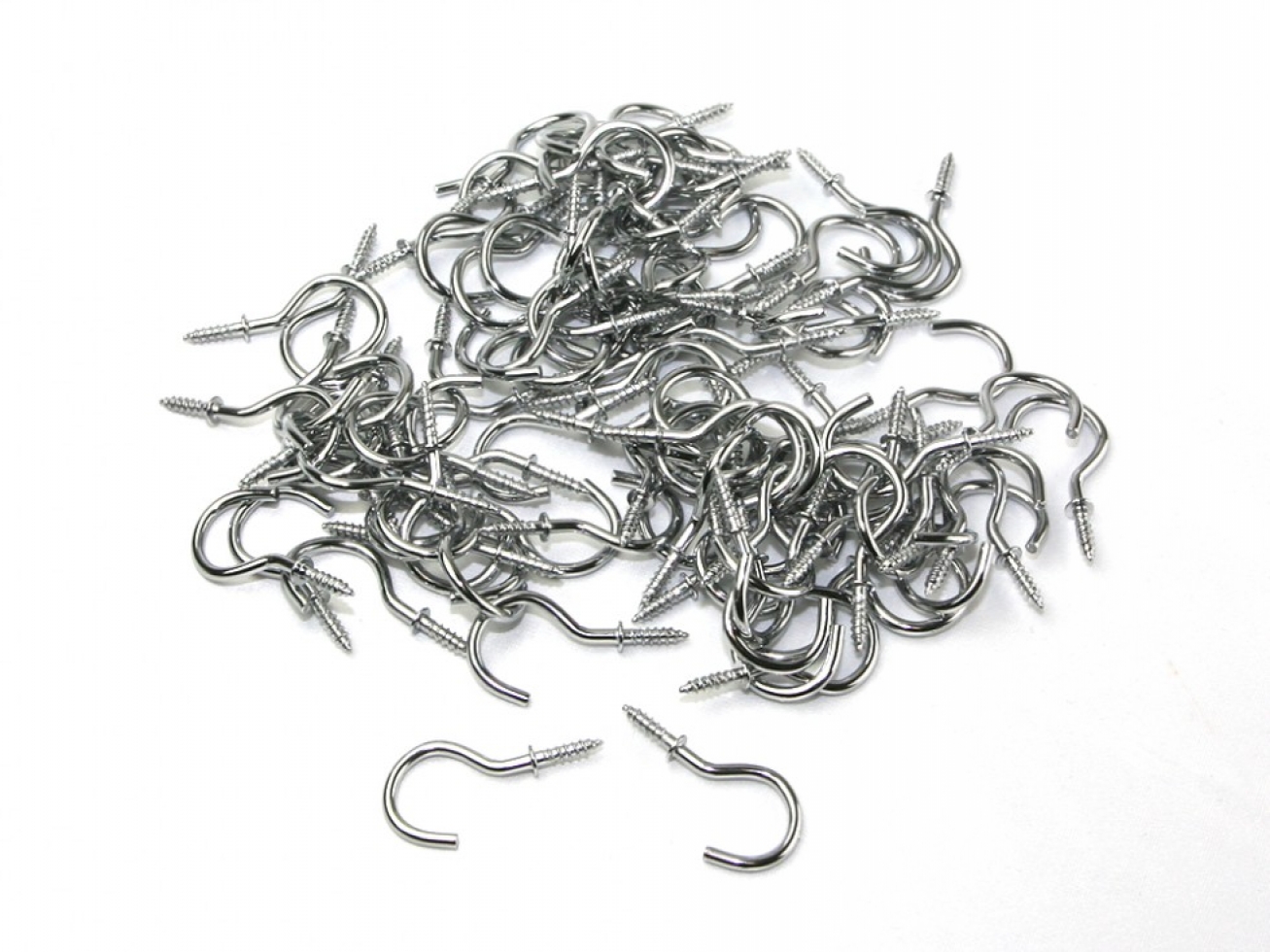 Cup Curtain Hooks Silver